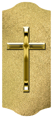 DARAY-C-510-GD-SH-GD Gold Single Cross Shimmer Gold